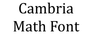 Cambria Math Font Download