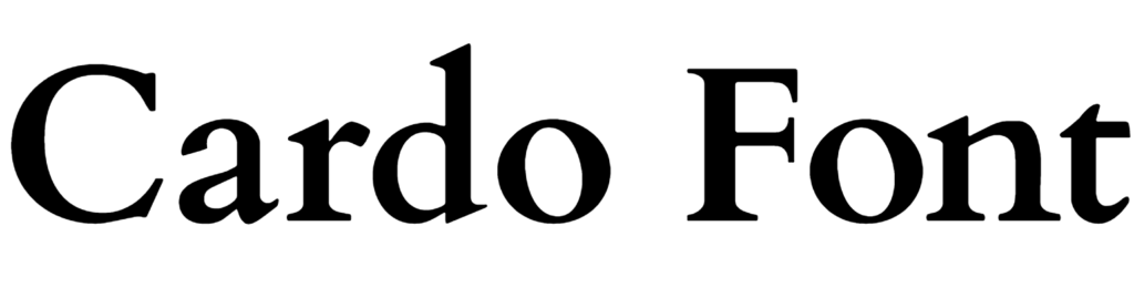 Cardo Font Download