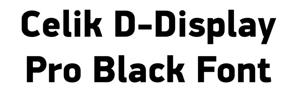 Celik D-Display Pro Black Font Download