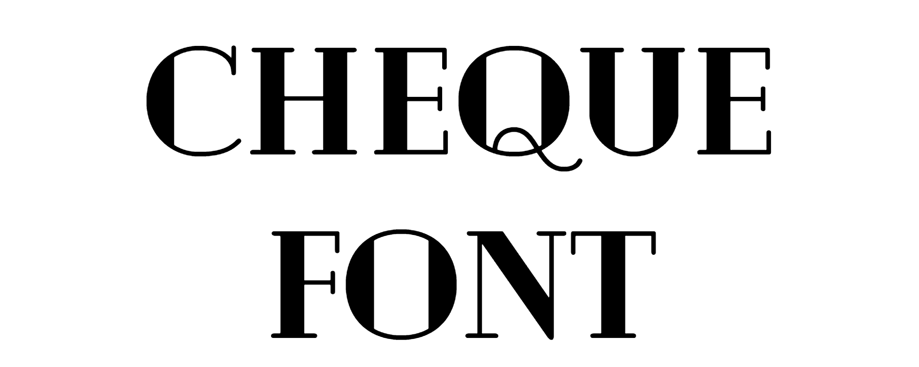 Cheque Font Download