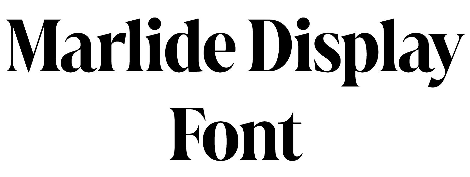 Marlide Display Font Download