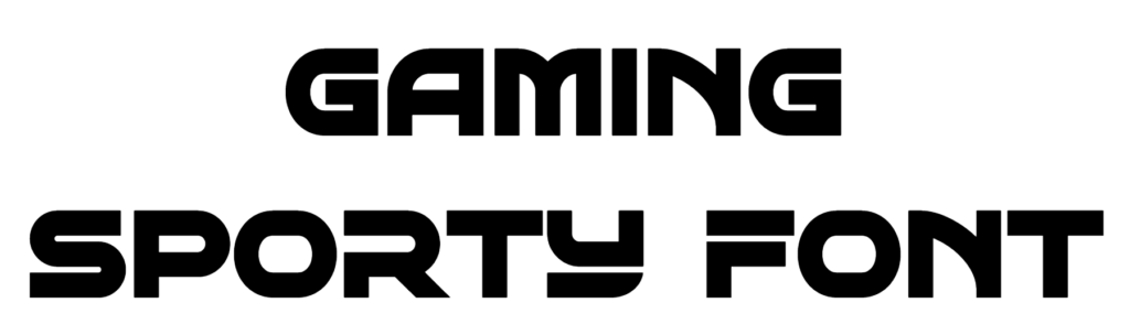 Gaming Sporty Font Download