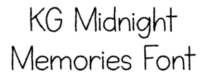 KG Midnight Memories Font Download