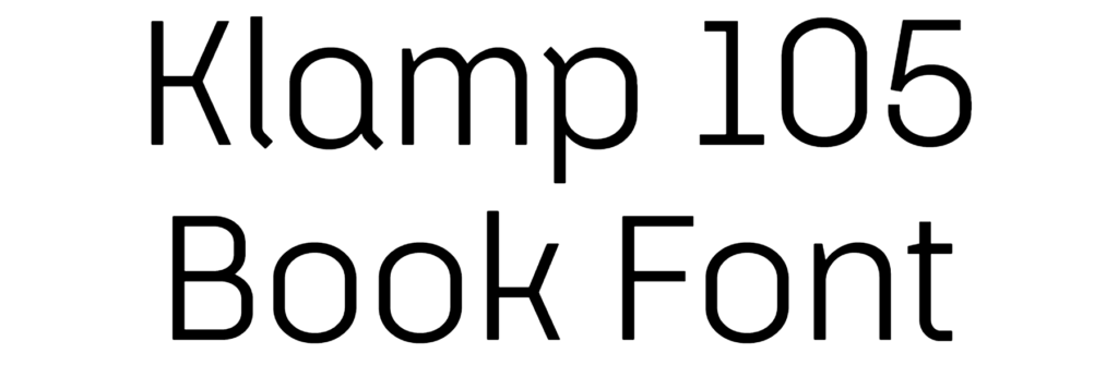 Klamp 105 Book Font Download