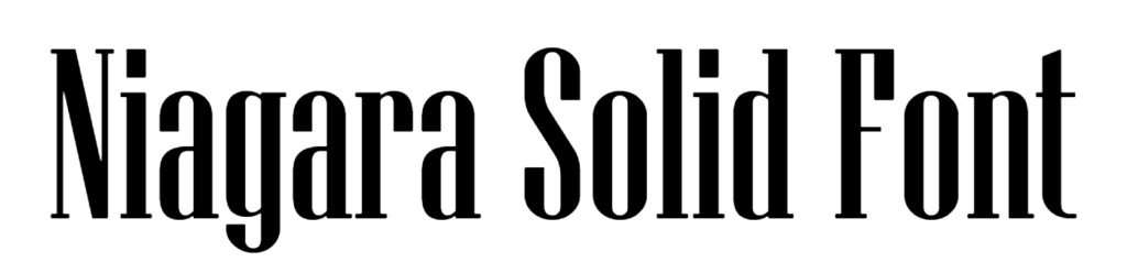 Niagara Solid Font Download