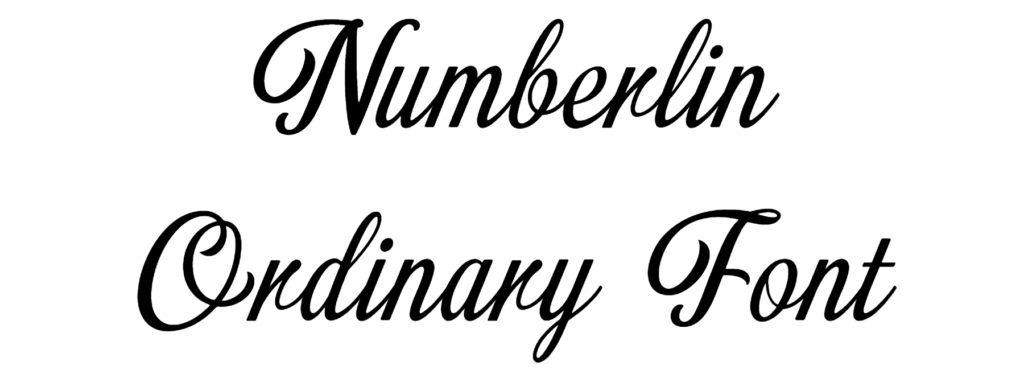 Numberlin Ordinary Font Download
