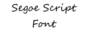 Segoe Script Font Download