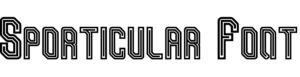 Sporticular Font Download