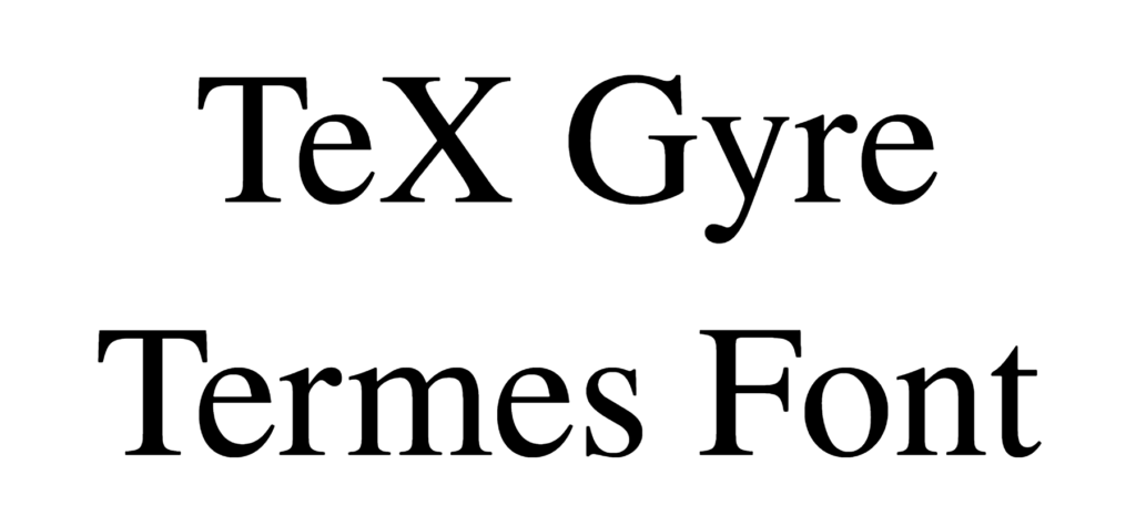 TeX Gyre Termes Font Download