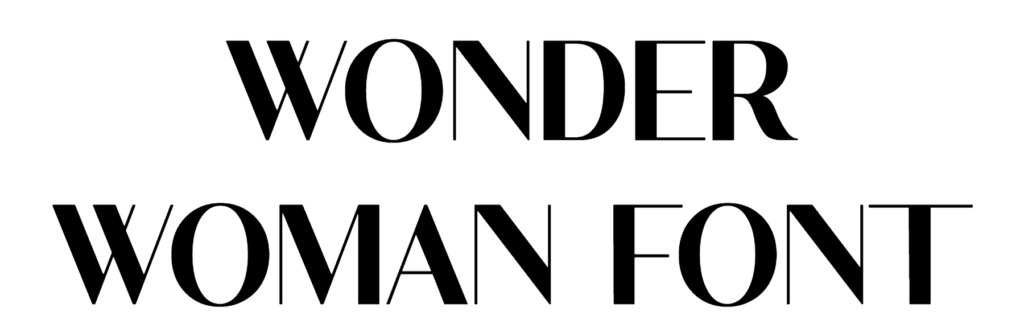Wonder Woman Font Download