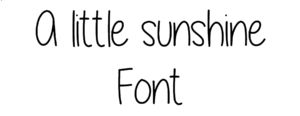 A little sunshine Font Download