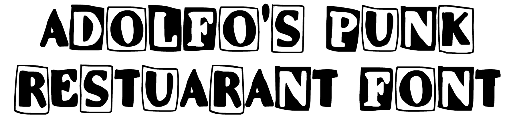 Adolfo's Punk Restuarant Font Download