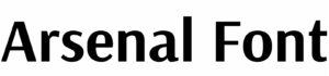 Arsenal Font Download
