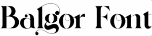 Balgor Font Download