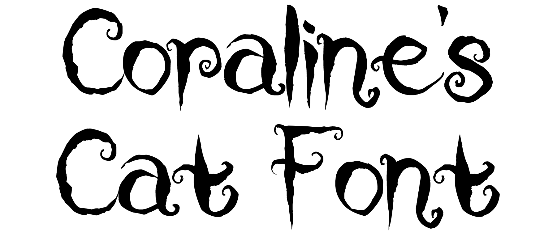 Coraline's Cat Font - Dafont Free Font Coraline's Cat Font - Dafont Free Font