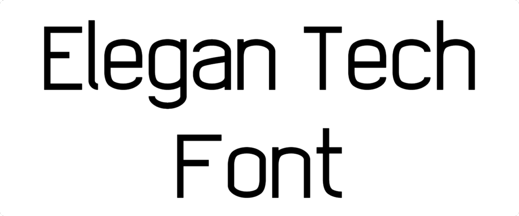 Elegan Tech Font Download