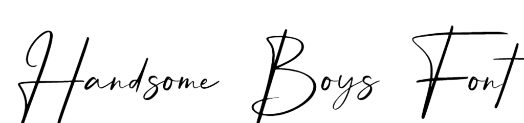 Handsome Boys Font Download