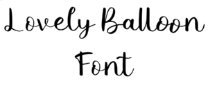 Lovely Balloon Font Download