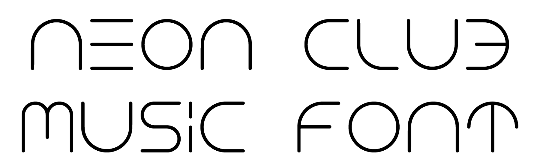 Neon Club Music Font Download