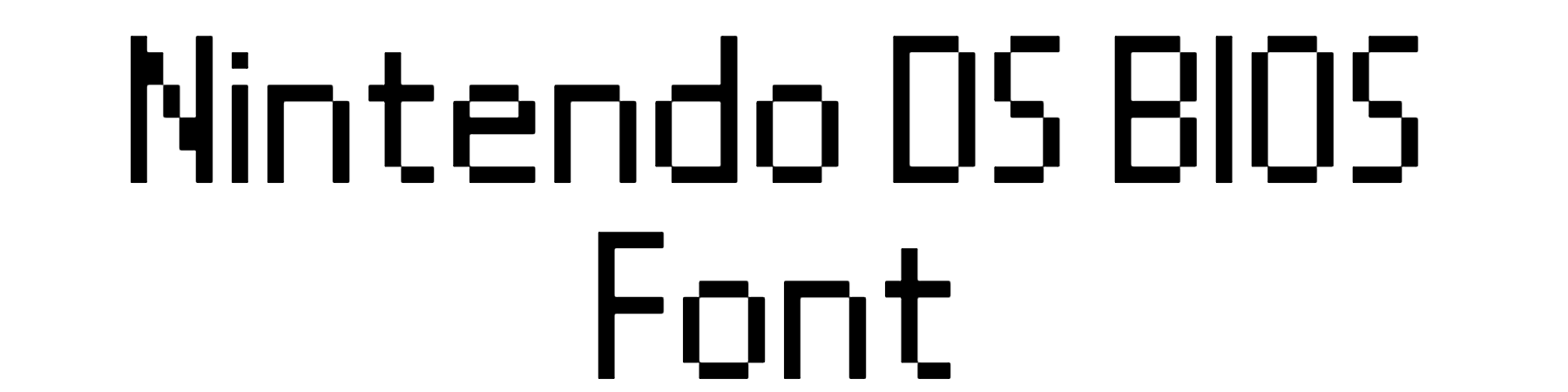 Nintendo DS BIOS Font Download