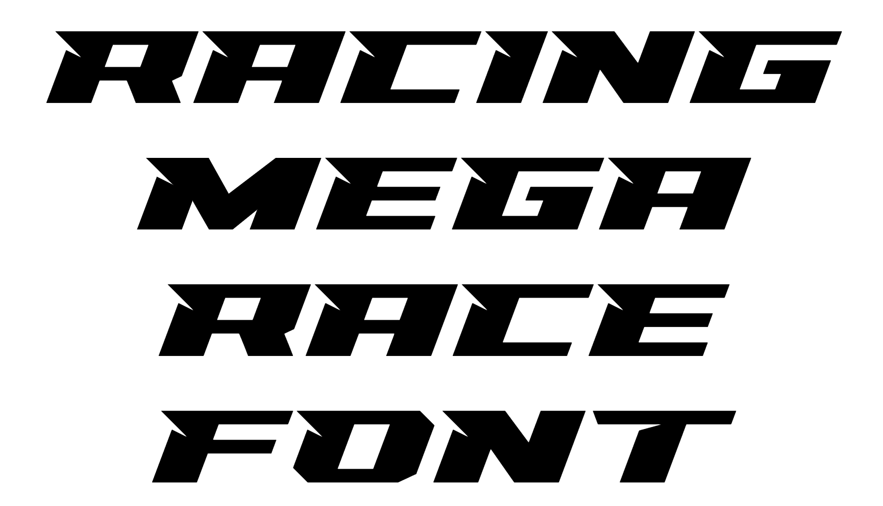Racing Mega Race Font Download