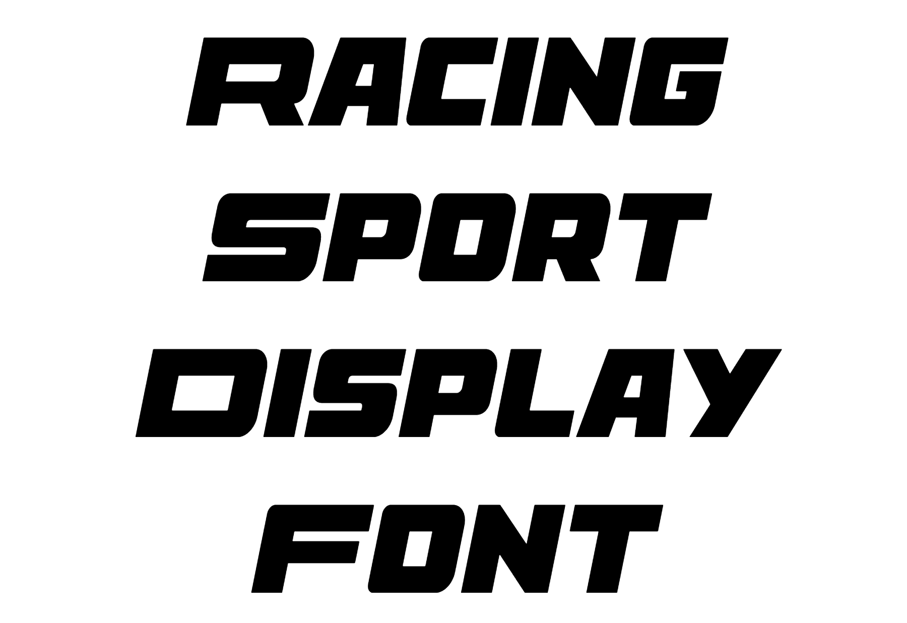 Racing Sport Display Font Download