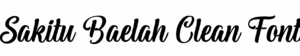 Sakitu Baelah Clean Font Download