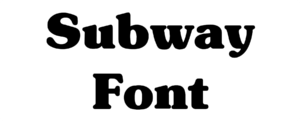 Subway Font Download