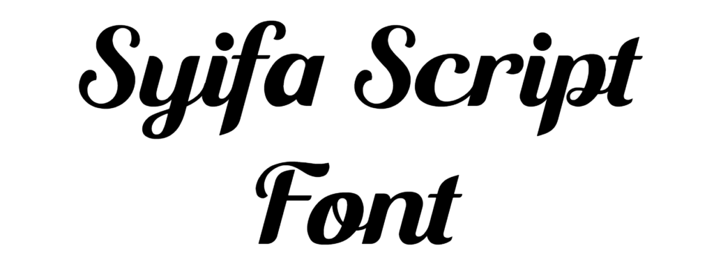 Syifa Script Font Download