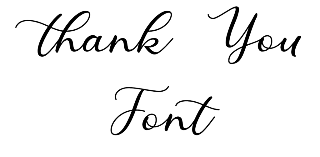 Thank You Font Download
