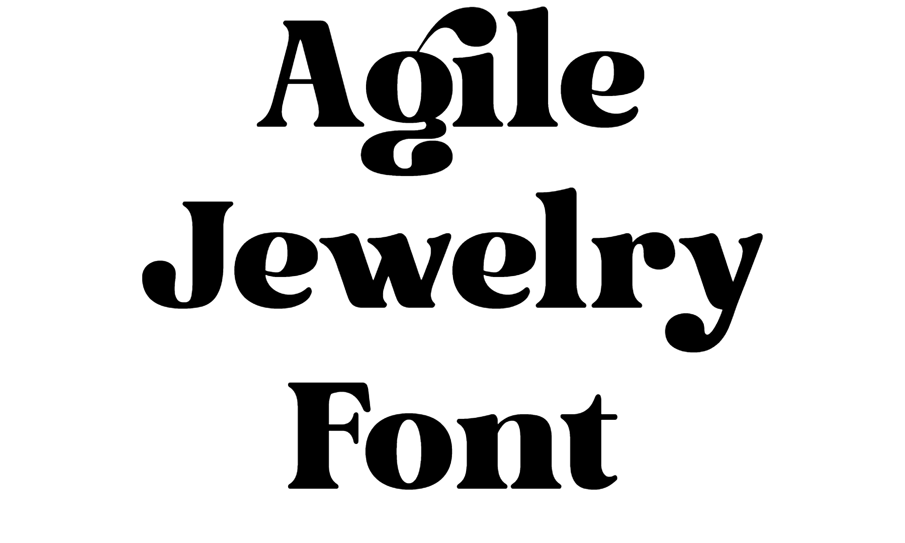 Agile Jewelry Font Download
