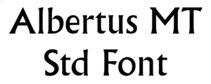 Albertus MT Std Font Download