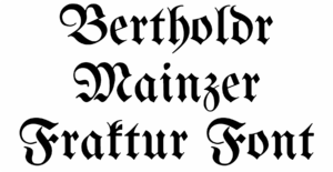 Bertholdr Mainzer Fraktur Font Download