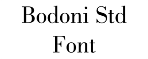 Bodoni Std Font Download