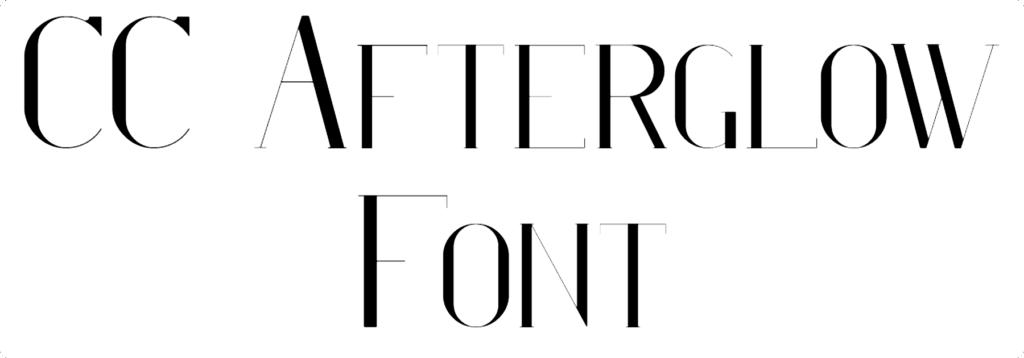 CC AfterGlow Font Download