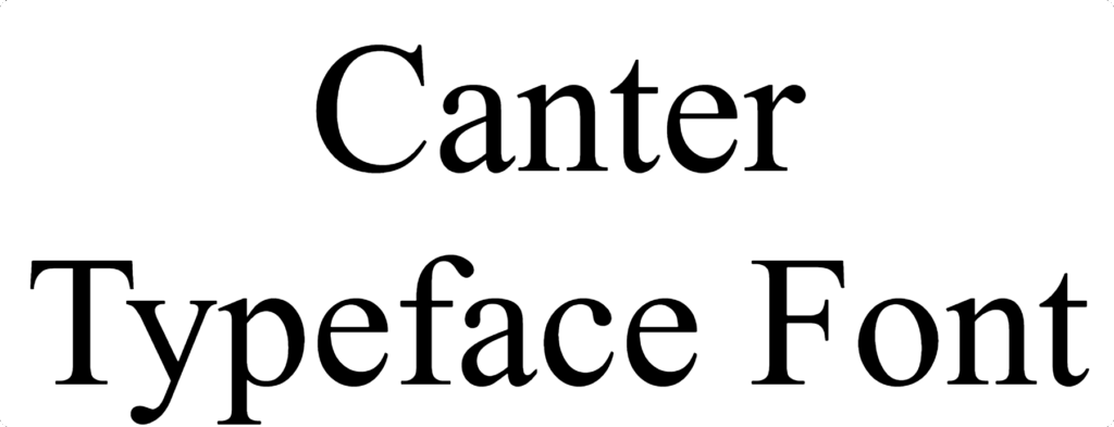 Canter Typeface Font Download