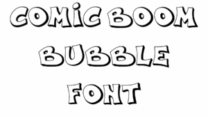 Comic Boom Bubble Font Download