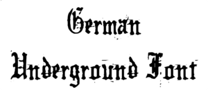 German Underground Font Download
