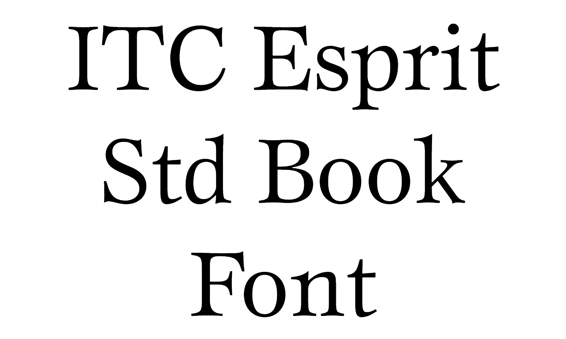 ITC Esprit Std Book Font Download