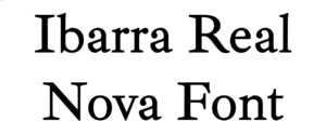 Ibarra Real Nova Font Download