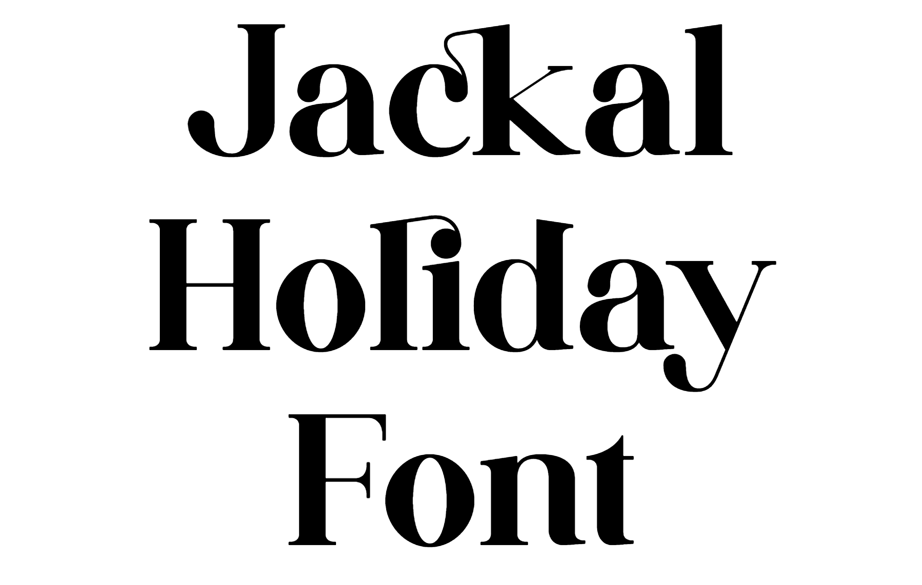 Jackal Holiday Font Download