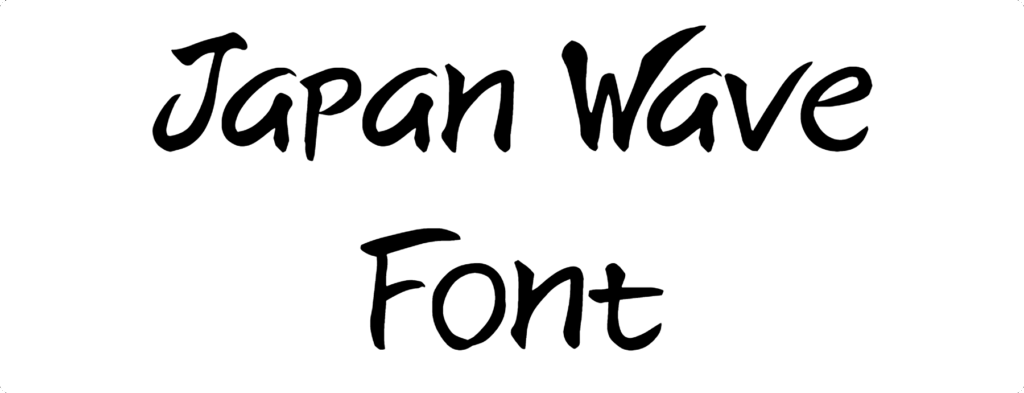 Japan Wave Font Download