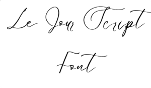 Le Jour Script Font Download