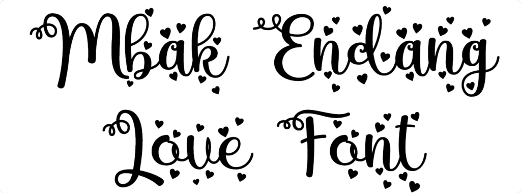 Mbak Endang Love Font Download