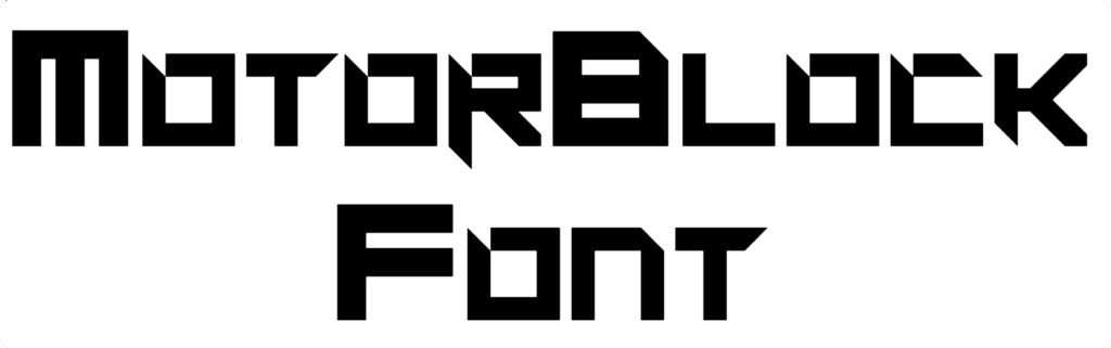 MotorBlock Font Download