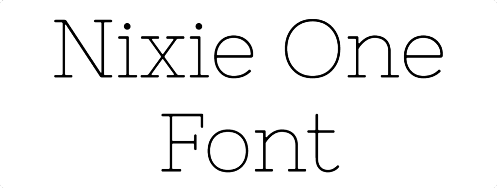 Nixie One Font Download