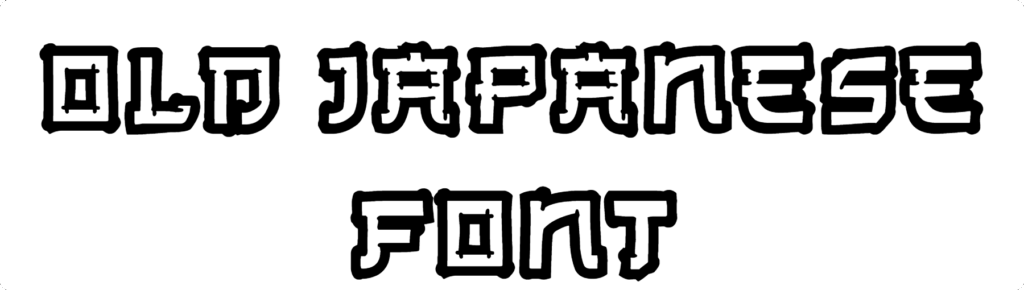 Old Japanese Font Download