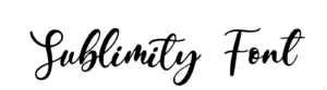 Sublimity Font Download