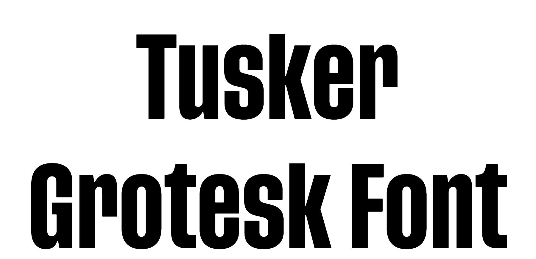 Tusker Grotesk Font Download