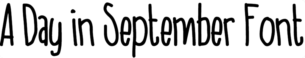 A Day in September Font Download